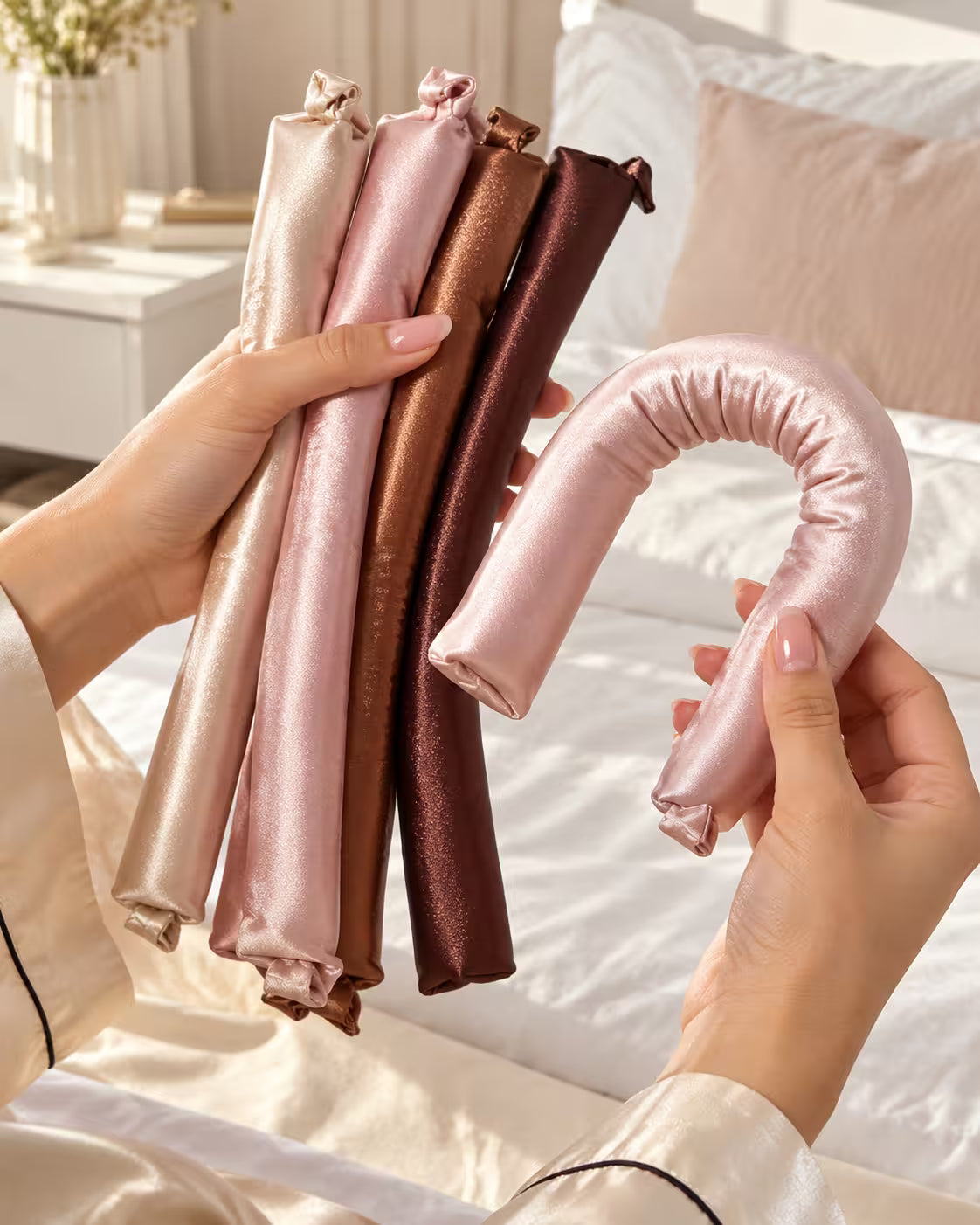 Set de rulos de satín flexibles